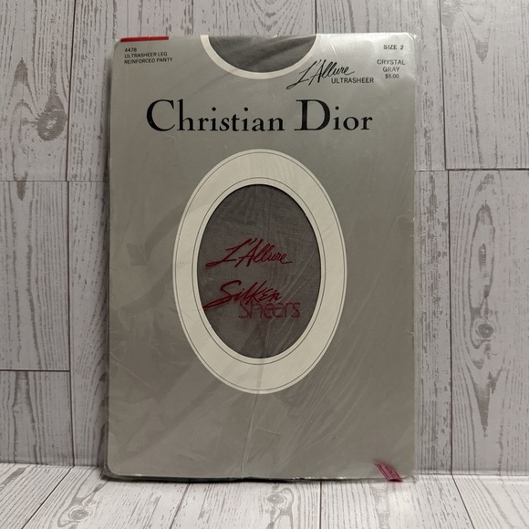 Dior Accessories - Christian Dior 4478 L'ALLURE Ultra Sheer Panty Top Crystal Gray Size 2 Vintage